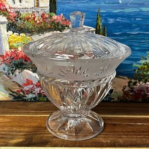 Cristal D' Arques Paris Carthage Clear & Satin Frosted bowl